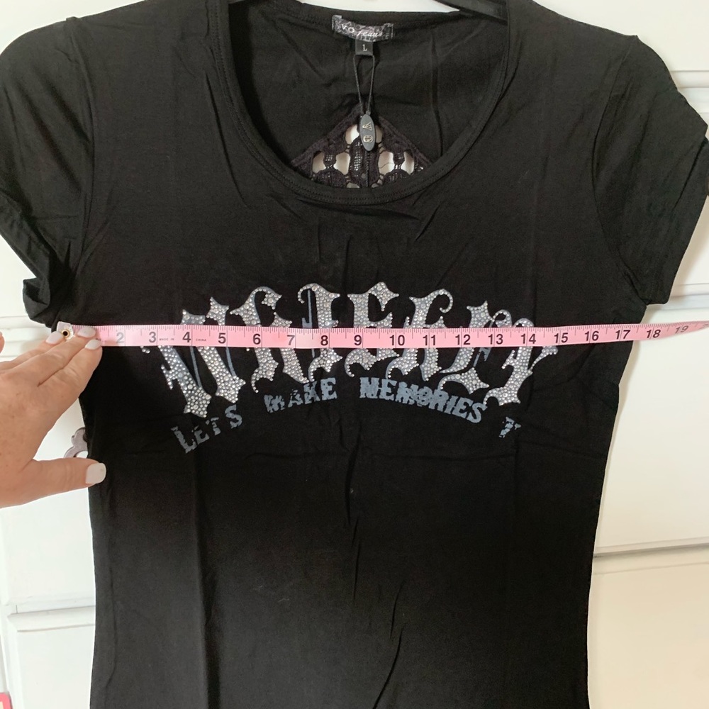 Black Rhinestone Whiskey Tee - Picture 5 of 8
